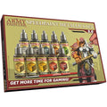 The Army Painter Speedpaint 2.0 Metallics Paint Set, 10 Bottles of Metal Acrylic Contrast Paint in 18ml Incl. 1 Free Basecoating Brush for Miniature Painting, Warhammer & DnD
