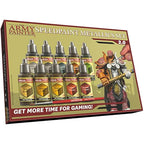 The Army Painter Speedpaint 2.0 Metallics Paint Set, 10 Bottles of Metal Acrylic Contrast Paint in 18ml Incl. 1 Free Basecoating Brush for Miniature Painting, Warhammer & DnD
