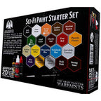 Grinning Gargoyle - Sci-Fi Miniature Paint Set - Paints for Miniatures - 20x Assorted 18ml Colours with a Paint Brush - Science Fiction Paints Starter - Warpaint for Marines and Aliens