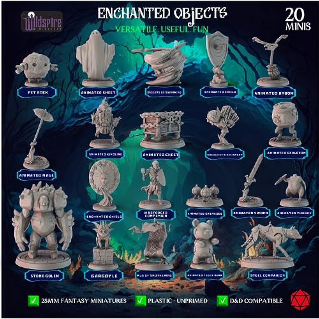 Wildspire Spellblades & Animated Objects Miniatures for DND, D&D Miniatures, Dungeons and Dragons Minis Figures