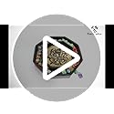 Fantasydice- Fire Dragon - Dice Tray - 20CM Octagon with Lid and Dice Staging Area- Holds 5 Sets of Dice(7 / Standard) For All Tabletop RPGs Like D&D, Call of Cthulhu, Shadowrun. (Chromatic)