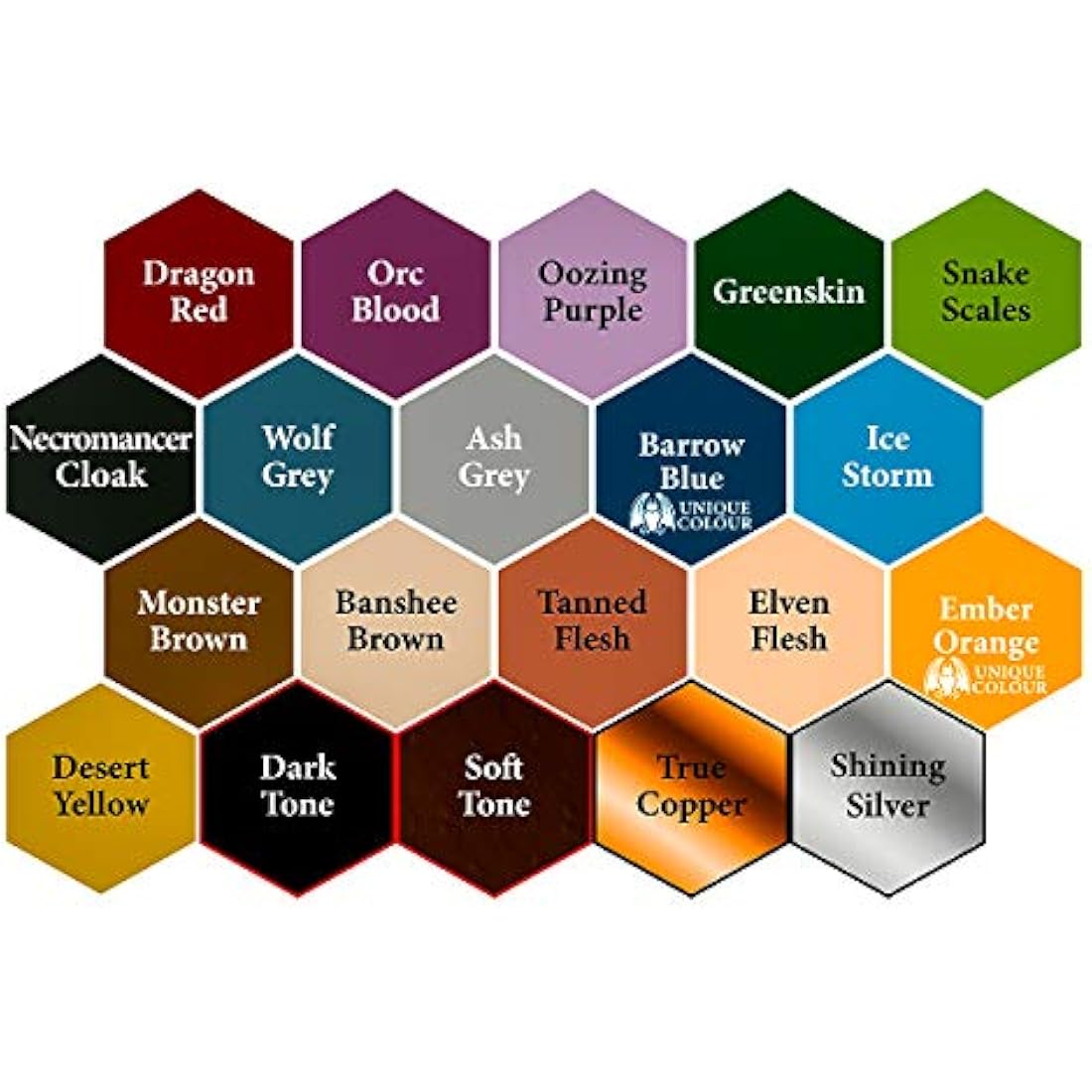 Grinning Gargoyle Fantasy Model Paint Set - The Army Paint Miniature Set - 20x Acrylic Paints and Brush for Tabletop Figures - Hobby Painting (Core)