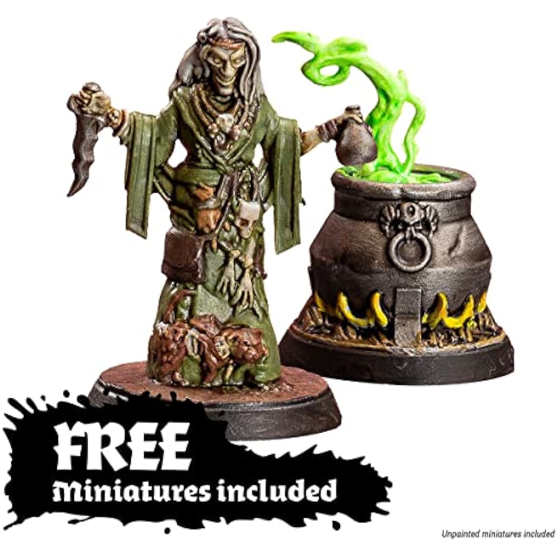 The Army Painter | GameMaster Wilderness Adventures Role-Playing Paint Set | 20 Bottles of 12ml Acrylic Paint | 1 Dry Brush | 1 Plastic Witch Miniature for Warhammer 40k and Dungeons and Dragons