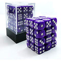 Bescon 12mm 6 Sided Dice 36 in Brick Box, 12mm Six Sided Die (36) Block of Dice, Marble Purple