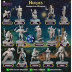 Wildspire Heroes, Animal Companions & Troll King for DND Miniatures Bulk 28mm DND Minis Dungeons and Dragons D&D Miniatures Dungeons and Dragons Unpainted Figures for Tabletop