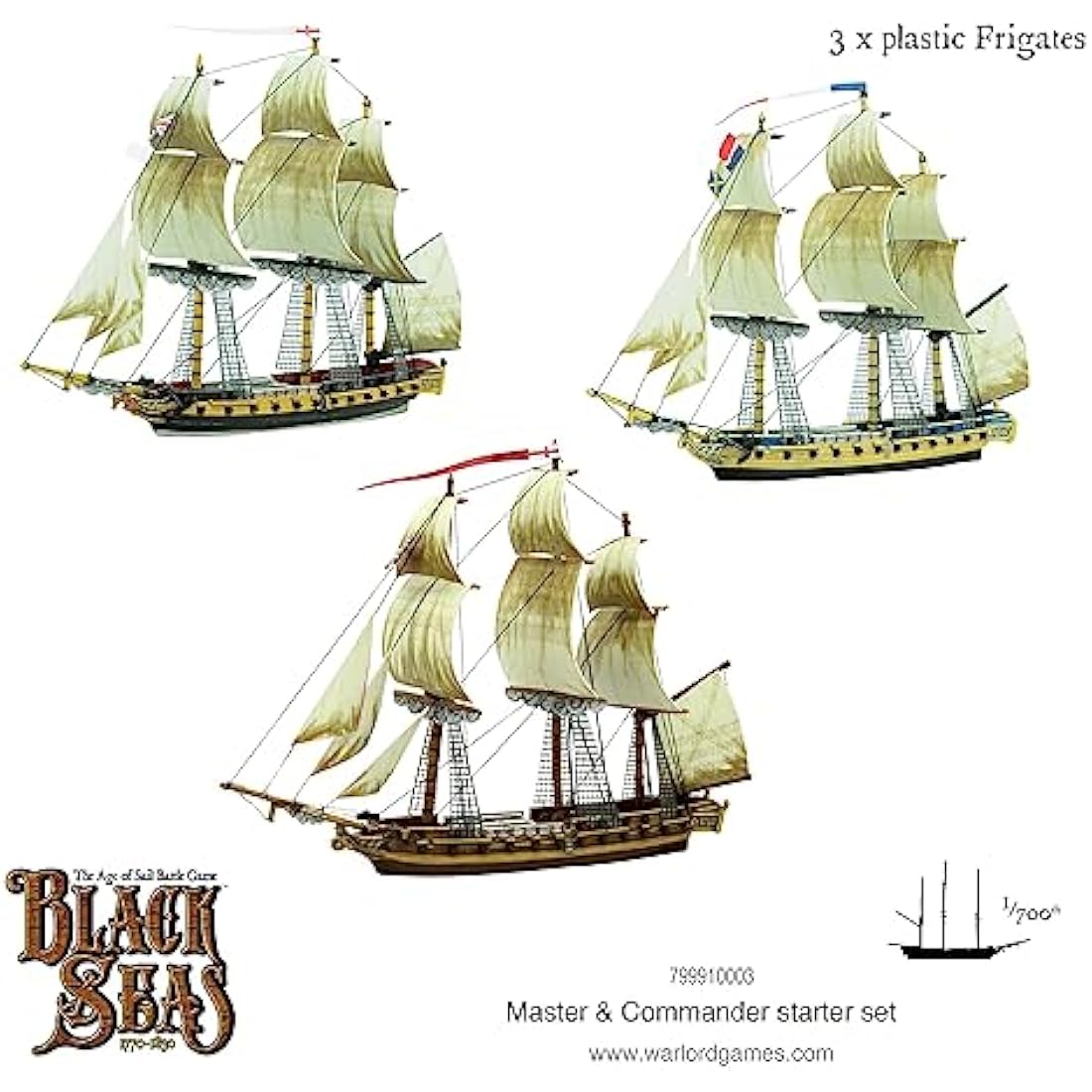 Warlord Games Master & Commander - Black Seas Starter Set - Highly Detailed Age of Sail Era Miniatures for Table-top Wargaming