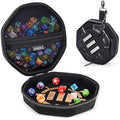 ENHANCE DnD Dice Tray and Case - Collector's Edition DnD Dice Holder up to 150 D&D Shakers with Hard Shell Exterior and Protective Soft Interior - Rolling Tray Perfect for Game Night (Dragon Black)