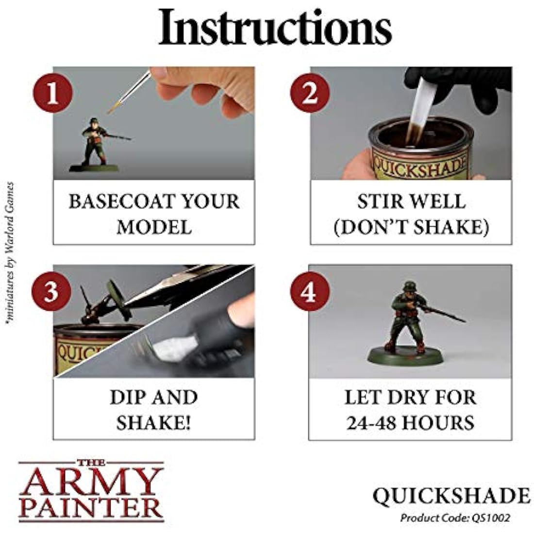 The Army Painter Q1002 250ml Quickshade Strong Tone Tin