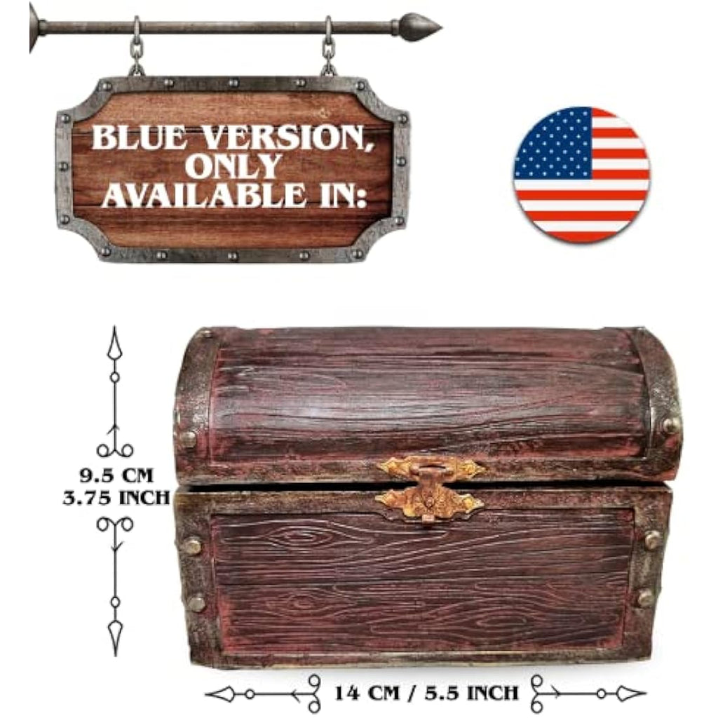 POWER BEAST Dungeon Mimic Chest Dice Storage Box with Glass Eye, Miniatures and Dungeons and Dragons Accessories, D&D Gift, DND, Dungeon Master, Holds up to 5 Sets of Polyhedral Dice. RPG Game.