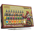 The Army Painter Speedpaint 2.0 Most Wanted Paint Set Combo, Acrylic Contrast Paint Set with 24 Dropper Bottles of 18ml and 2 brushes, For Miniature Painting