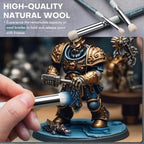 Golden Maple Miniature Paint Brushes Drybrush-18PCS Micro Detail Paint Brush Set, Small Fine Detail Model Brushes for Acrylics, Watercolors & Paint by Number, Figurine - Grayish Green