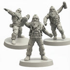 Cyberpunk Dwarf Throwers Papsikels Resin Miniatures