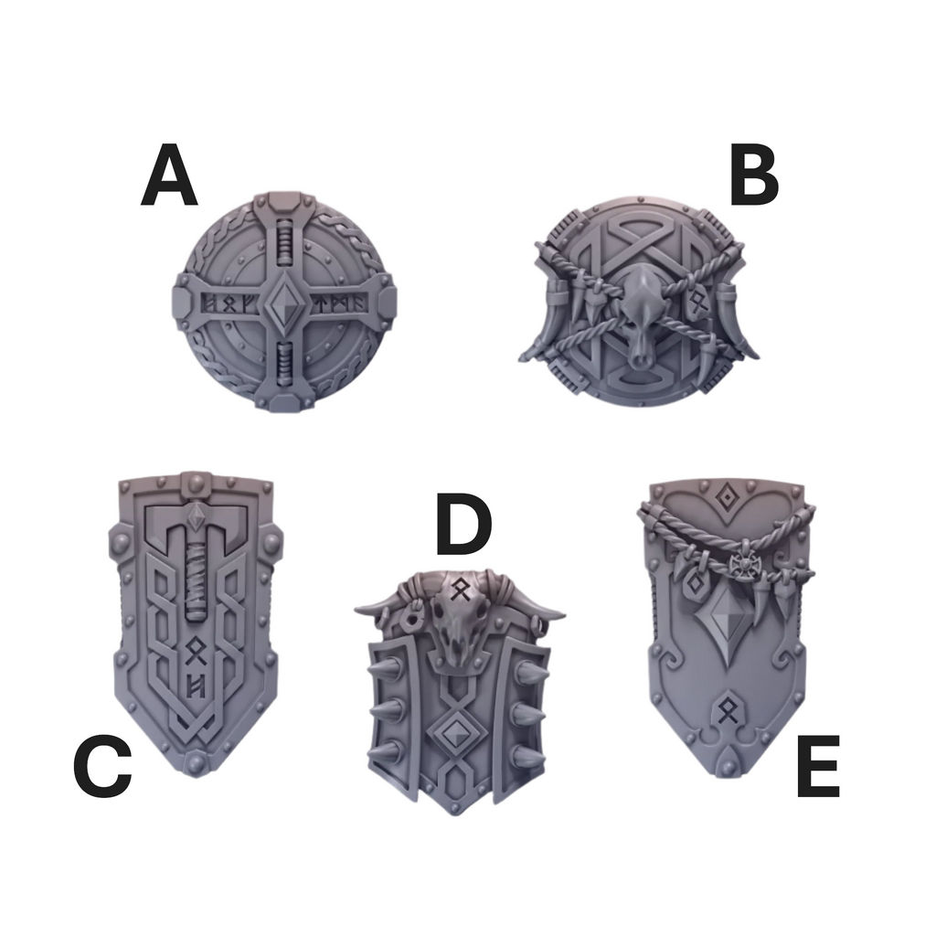 Shields Primal Hounds Conversion Bits For 28mm 32mm Sci-fi Space Knights