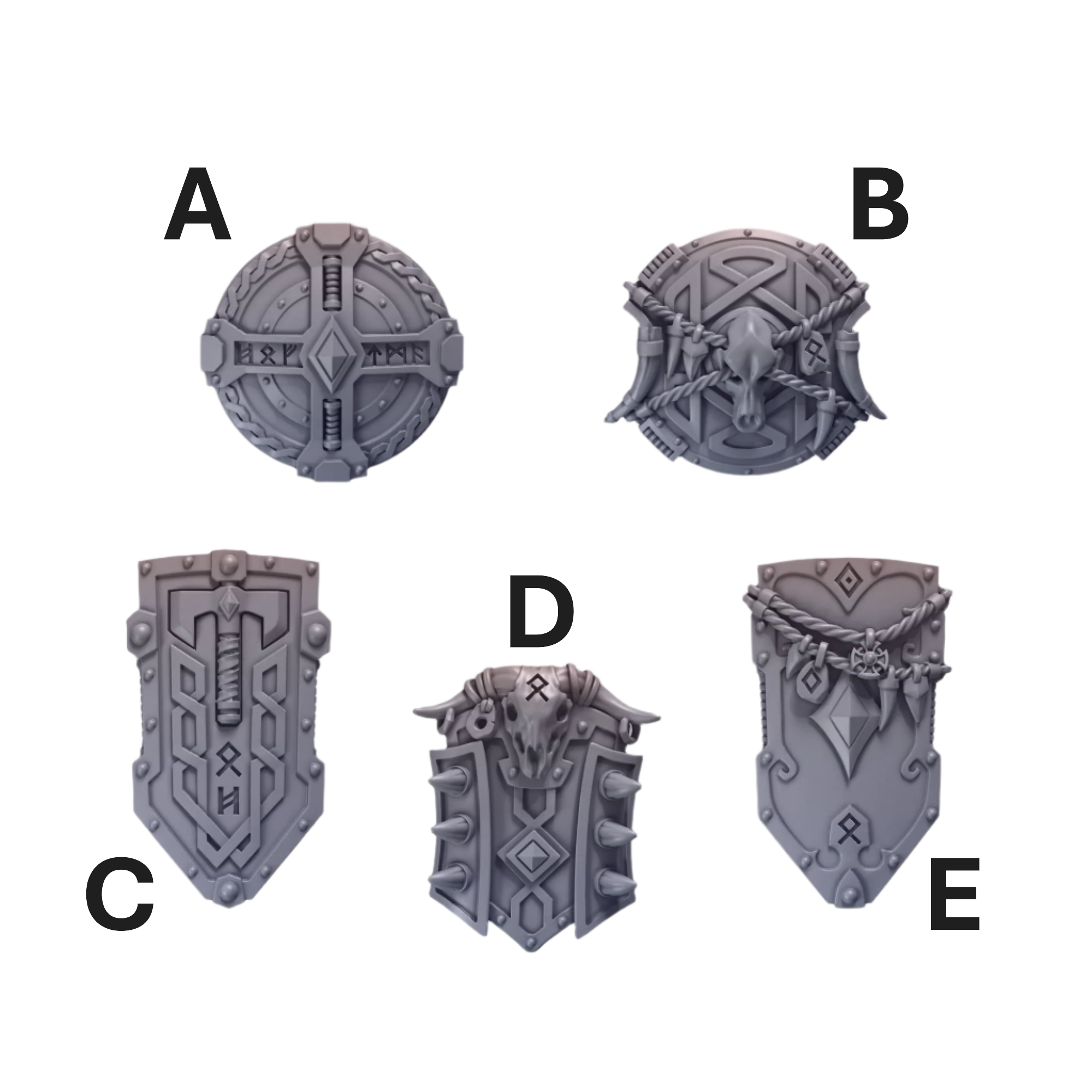 Shields Primal Hounds Conversion Bits For 28mm 32mm Sci-fi Space Knights