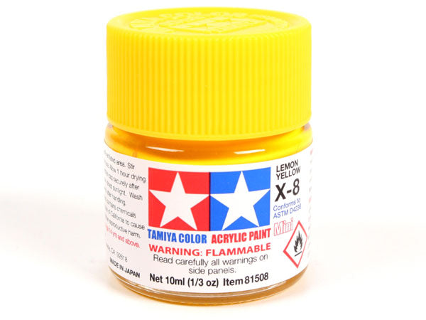 Tamiya Acrylic Paint Mini X-8 Lemon Yellow