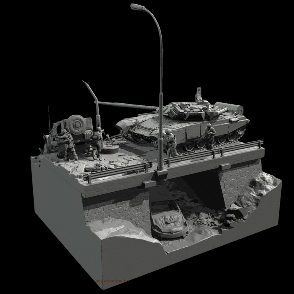 1/35 "The Battle Story of T-80" | Full scene Diorama Set