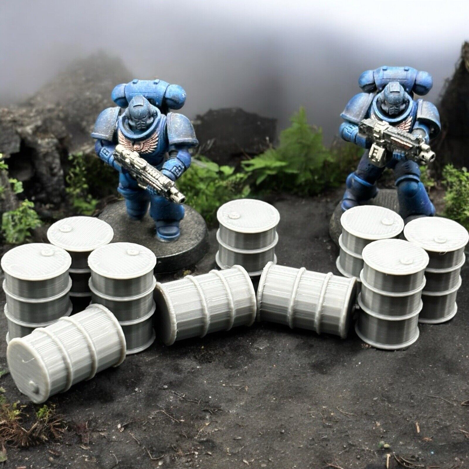 20x Barrels Terrain Scatter 28mm Scale For Games Like Warhammer / Wargaming