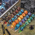 QMAY Polyhedral Dice, Dungeons and Dragons Dice Set 7 Sided Polyhedral DND for MTG RPG Game (20)