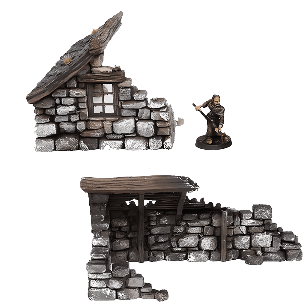 Ruined Medieval House A - 28mm DND/Wargame/RPG Terrain