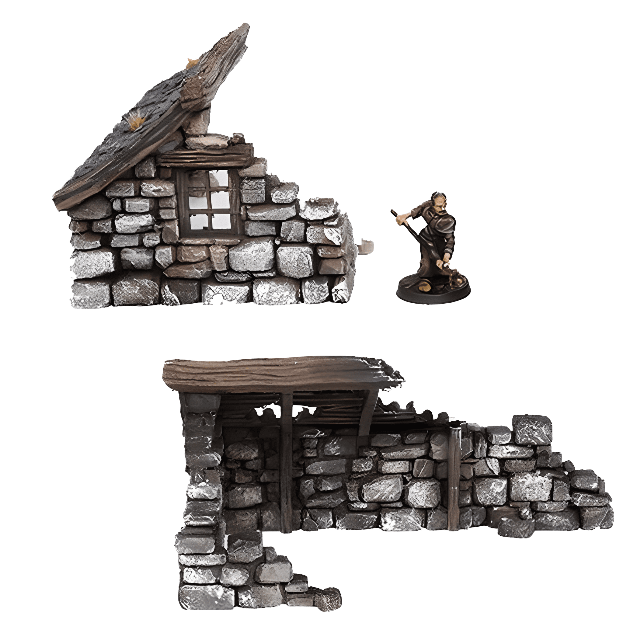 Ruined Medieval House A - 28mm DND/Wargame/RPG Terrain