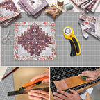 Headley Tools 24 x 36 Inch Thickened Self Healing Sewing Cutting Mat, A1 Rotary Cutting Sewing Mat for Crafts, Double Sided 5-Ply Table Cutting Board for Fabric Quilting Leather Arts Hobby, Grey/Black