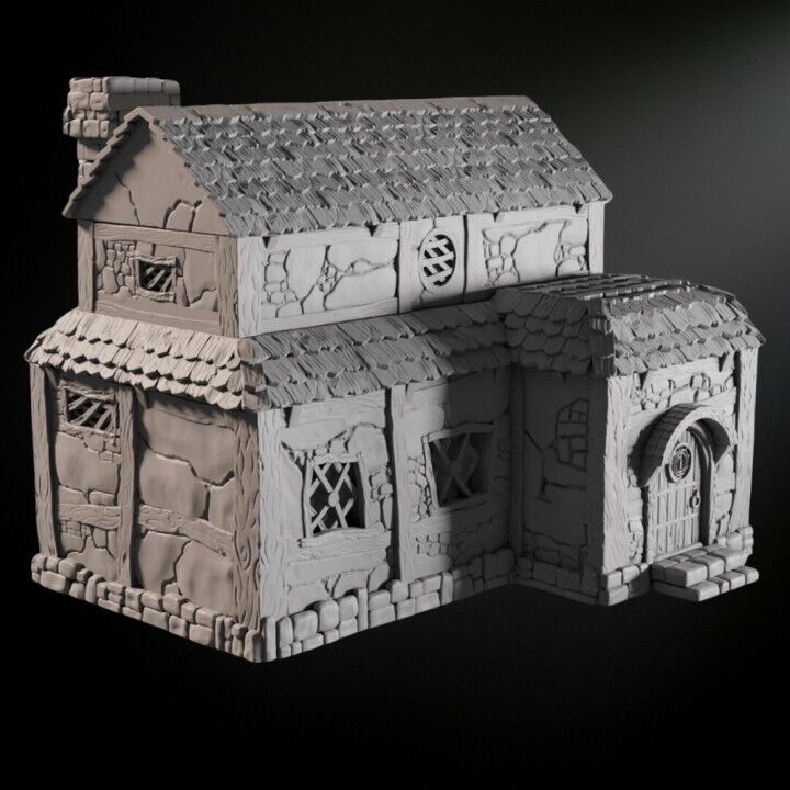 Medieval Scenery - Village House 28mm DND/Wargame/RPG Terrain