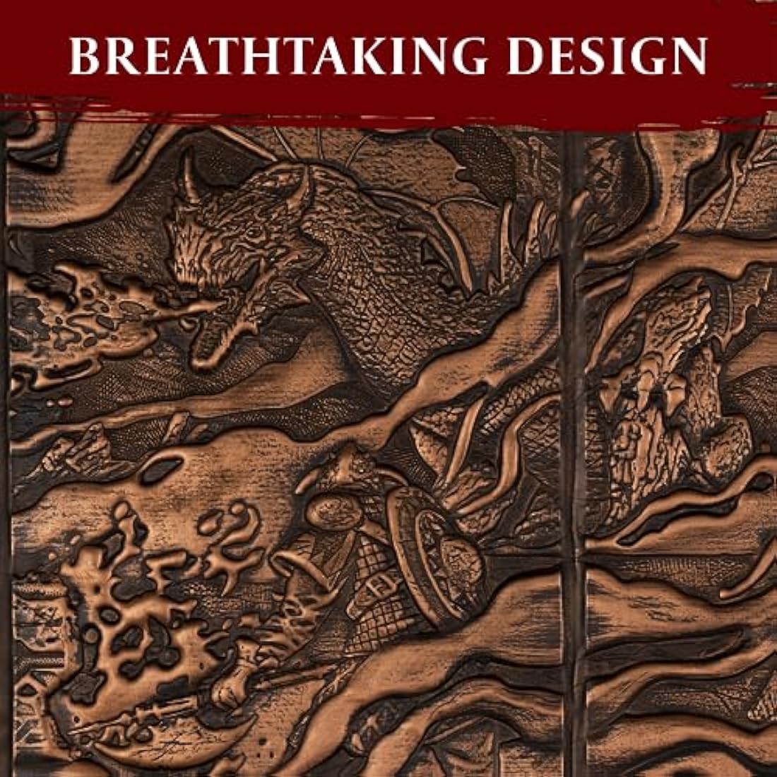 DND DM Screen 5e - D&D Dungeon Master Screen 3D Faux Leather with Customizable Inserts - Dungeons and Dragons GM / Game Master Accessories Gift Man or Woman. Hide Your Dice Rolls, Maps & Books.