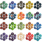 QMAY Polyhedral Dice, Dungeons and Dragons Dice Set 7 Sided Polyhedral DND for MTG RPG Game (20)