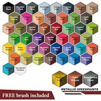 The Army Painter Speedpaint 2.0 Mega Set Combo, 50 Dropper Bottles of Non Toxic Acrylic Contrast Paint 18ml for Wargaming, Incl. 1 Paint Palette and 2 Army Painter Brushes