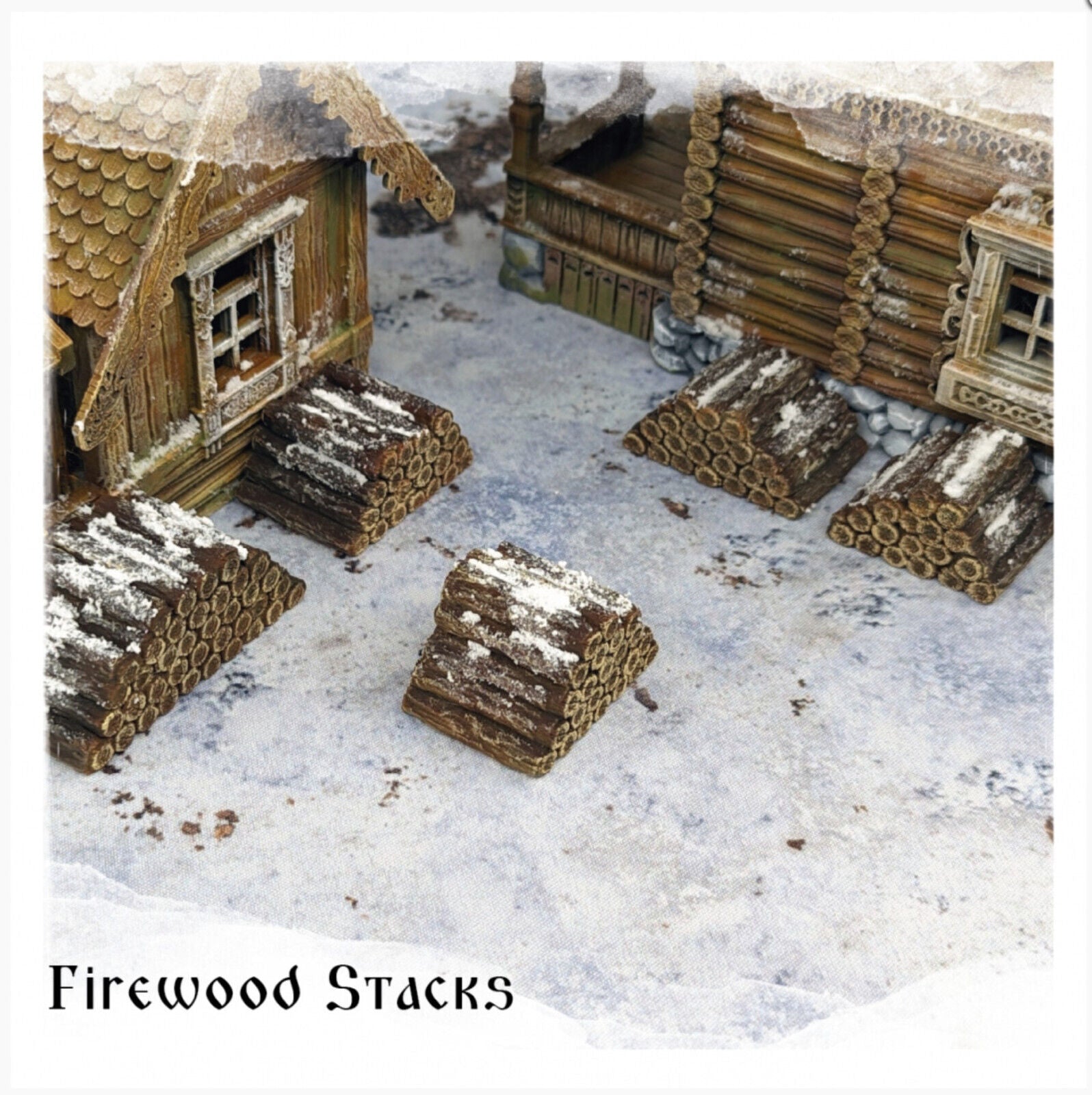 5x Firewood Stacks - 28mm DND/Wargame/RPG Terrain