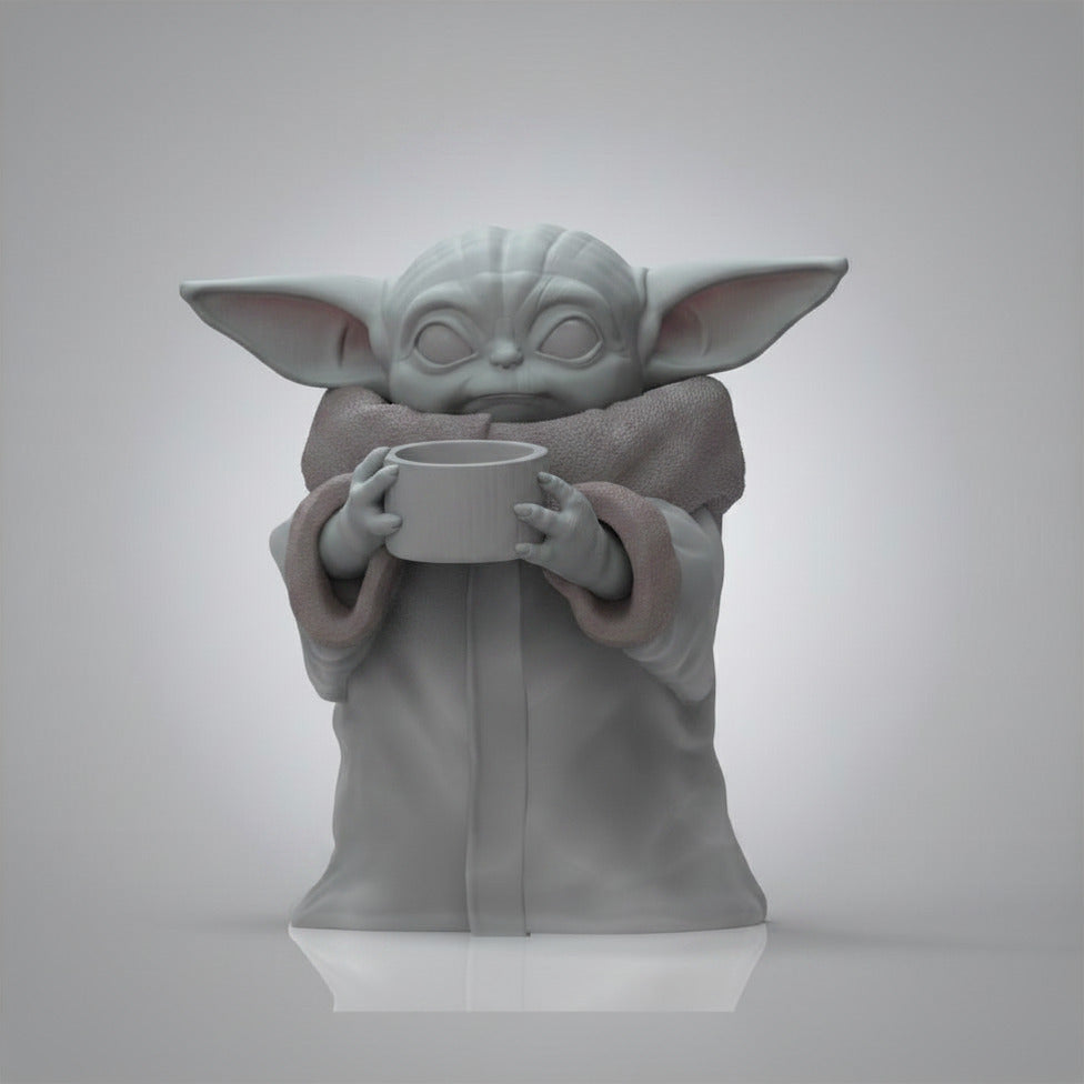 Grogu Baby Yoda Statue Mandalorian Resin Figure Star Wars Display Model 150mm