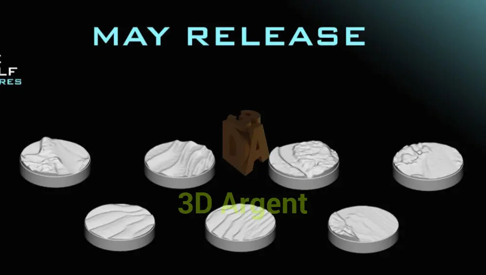 7 Desert themed - Star Wars Legion 3D Printed Resin BlueWolf Bases