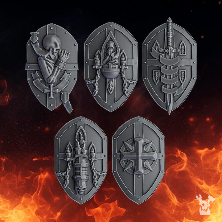 Crusader Shields | Pactum Aeternum | Conversion Bits For 28mm 32mm Sci-fi Space Knights