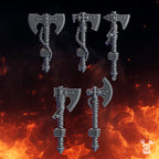 Crusader Axes | Pactum Aeternum | Conversion Bits For 28mm 32mm Sci-fi Space Knights