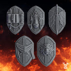 Knight Shields | Pactum Aeternum | Conversion Bits For 28mm 32mm Sci-fi Space Knights