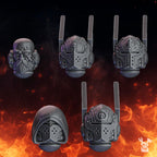 Knight Heads & Helmets | Pactum Aeternum | Conversion Bits For 28mm 32mm Sci-fi Space Knights
