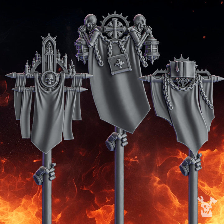 Banners | Pactum Aeternum | Conversion Bits For 28mm 32mm Sci-fi Space Knights