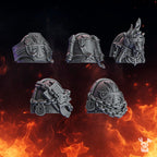 Crusader Shoulder Pads | Pactum Aeternum | Conversion Bits For 28mm 32mm Sci-fi Space Knights