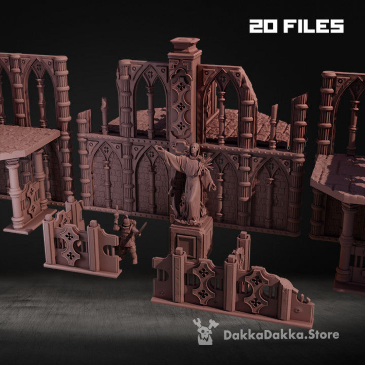 Gothic Terrain Kit | Grimdark Miniature | DakkaDakka