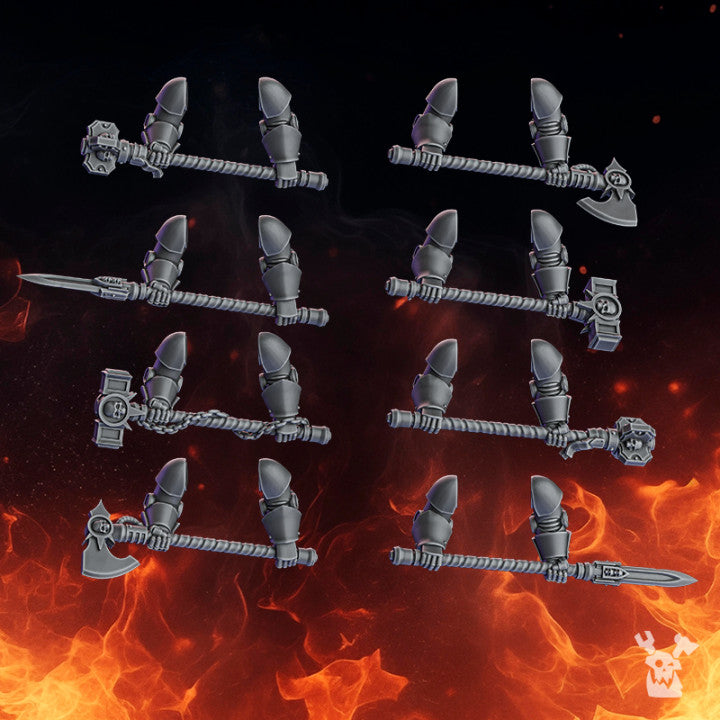 Warden Two-Handed Weapons | Pactum Aeternum | Conversion Bits For 28mm 32mm Sci-fi Space Knights