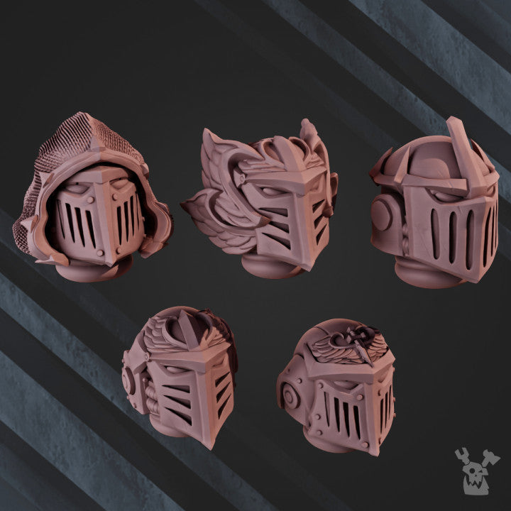 Helmets | Winged Lions | Sci-Fi Grimdark Custom Bitz Wargaming Miniatures 28mm 32mm