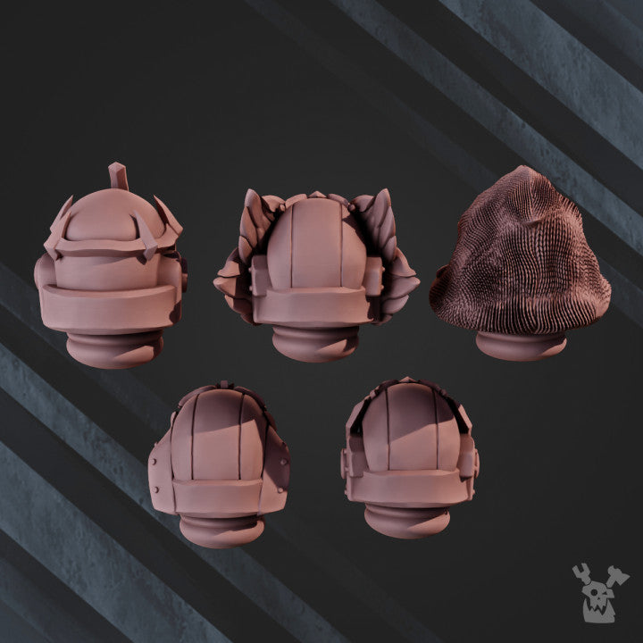 Helmets | Winged Lions | Sci-Fi Grimdark Custom Bitz Wargaming Miniatures 28mm 32mm