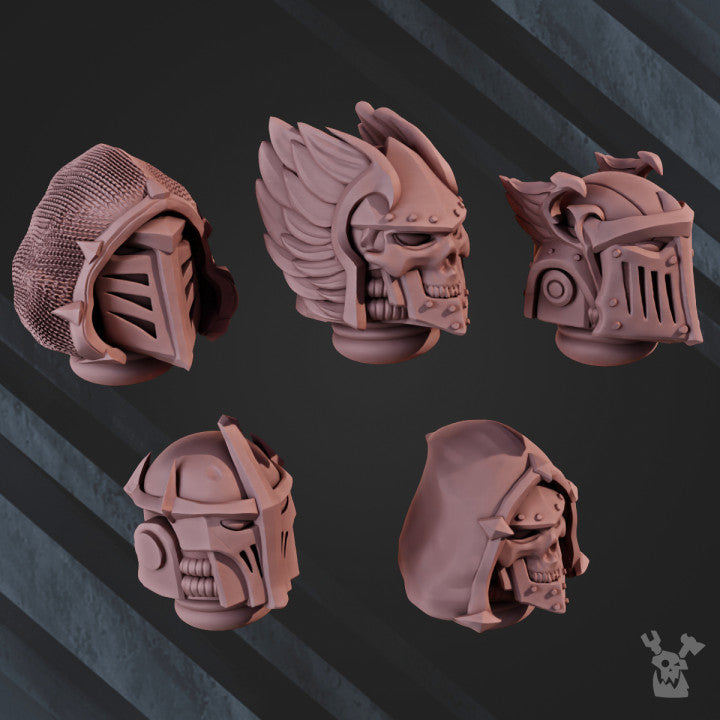 Heads  | Fallen Lions | Sci-Fi Grimdark Custom Bitz Wargaming Miniatures 28mm 32mm