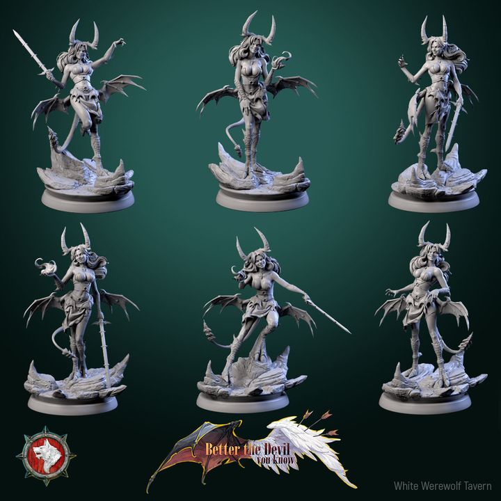 Dungeons and Dragons Models - Better the Devil you know - Set by White Werewolf Tavern