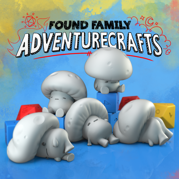 Mushies: Exhausted Little Mushroom Guys Miniatures