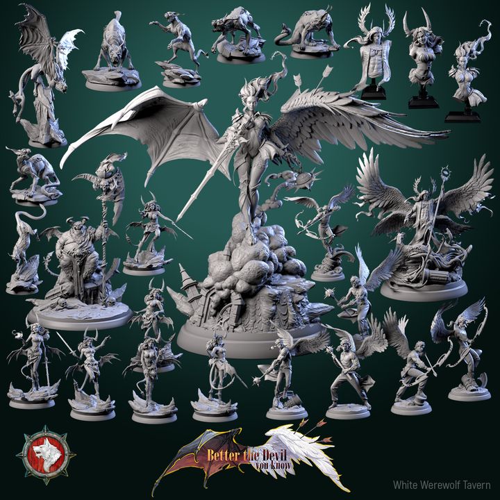 Dungeons and Dragons Models - Better the Devil you know - Set by White Werewolf Tavern