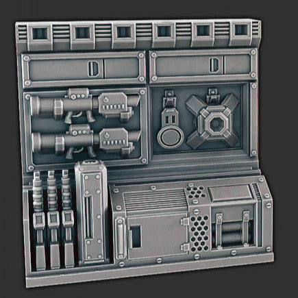 Sci-Fi Scenery - Weapon Shelves 1