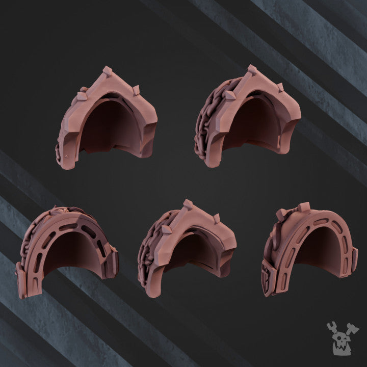 Shoulder Pads | Winged Lions | Sci-Fi Grimdark Custom Bitz Wargaming Miniatures 28mm 32mm