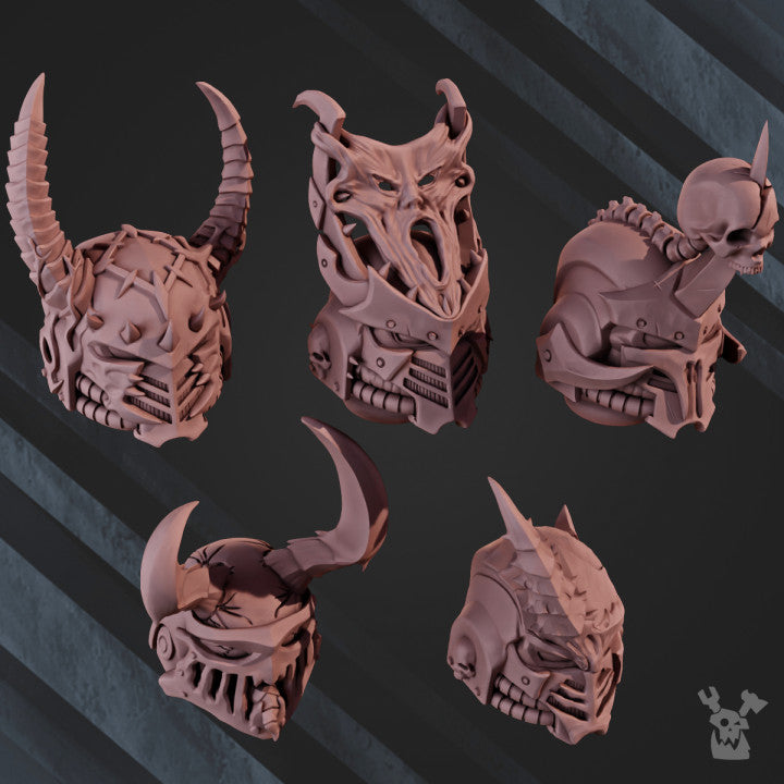Helmets | Predators | Sci-Fi Grimdark Custom Bitz Wargaming Miniatures 28mm 32mm