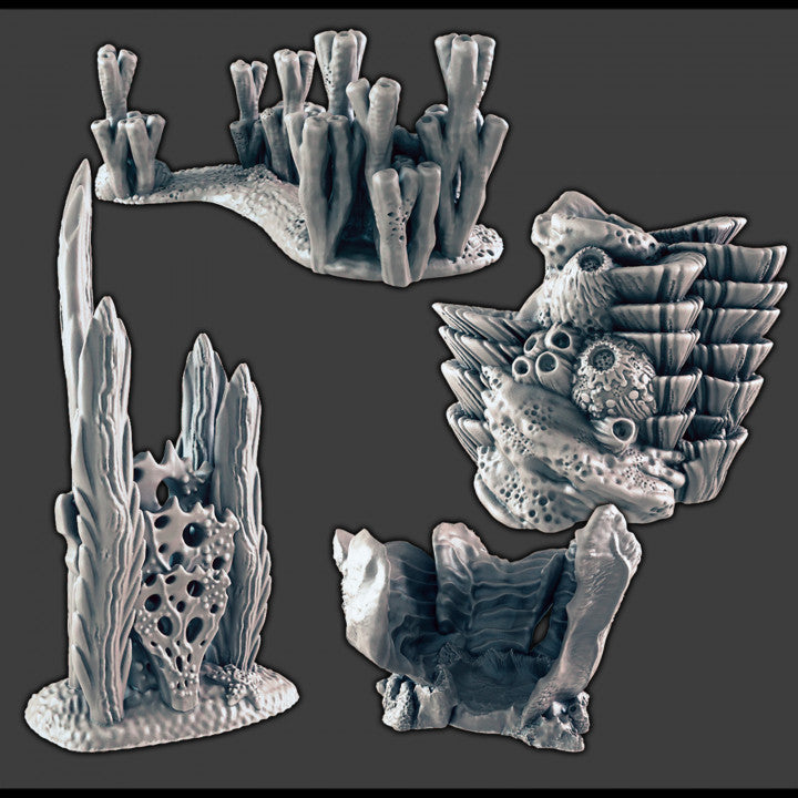 Large Coral and Underwater Formations Set
